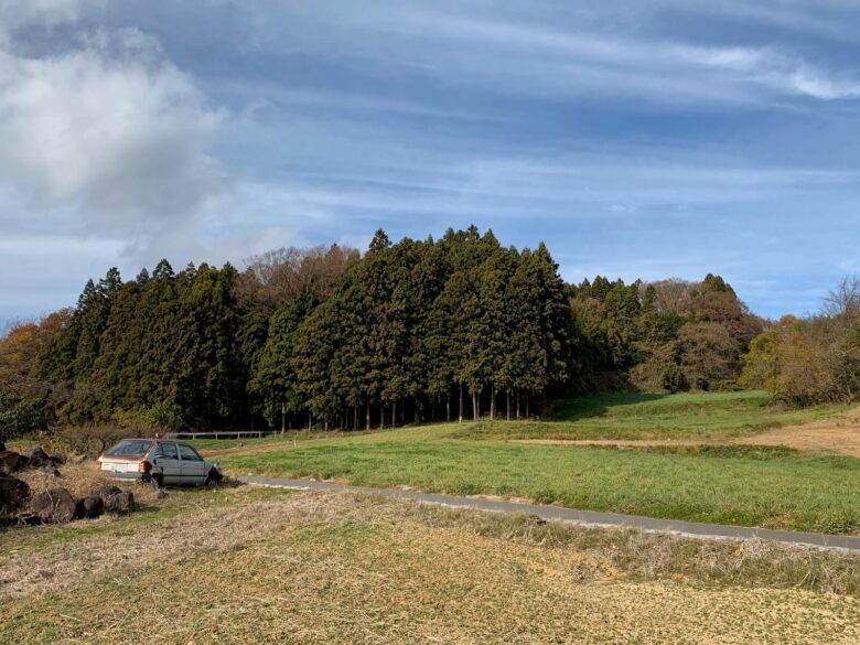 田子屋館跡 遠景